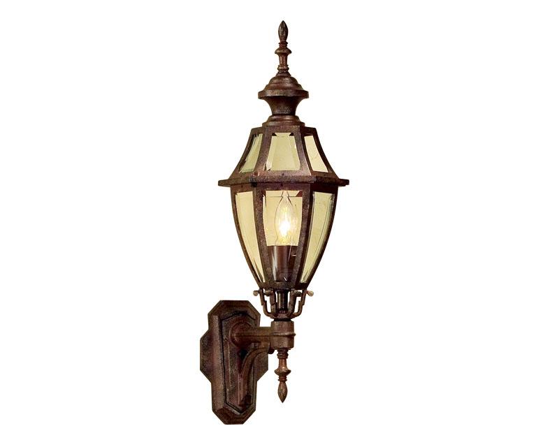 Augusta, Small, aluminum, Wall Mount, Clear glass, (1) 60W INC, 120V